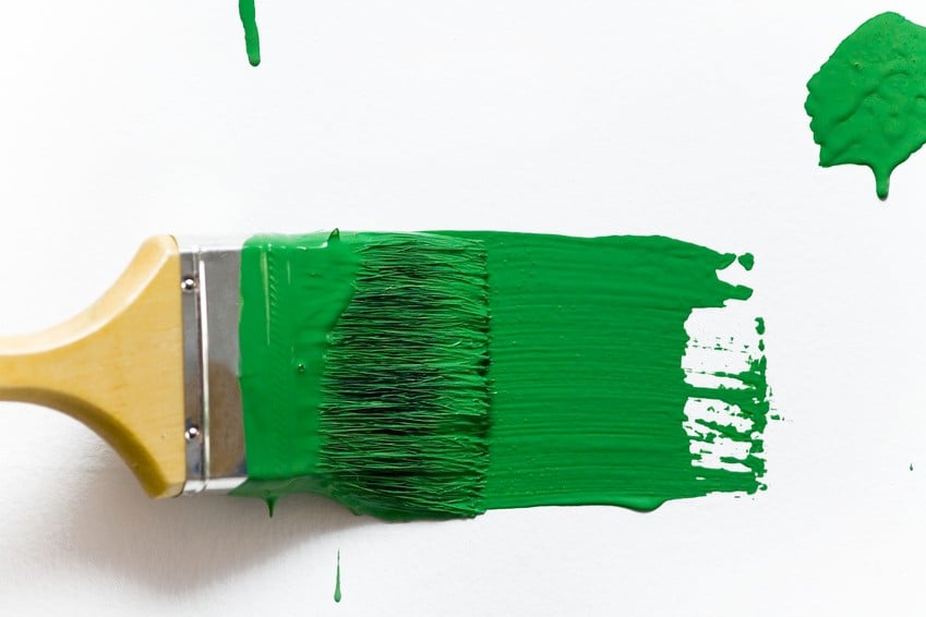 Pinsel mit grüner Farbe © fotolia / Elena Kalistratova
