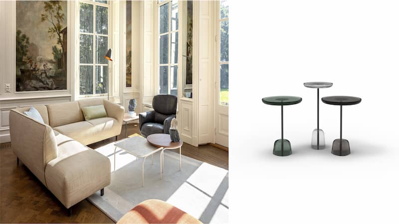 Foto links | Pode - Tischserie Ova, Foto rechts | Pulpo - Beistelltische Pina