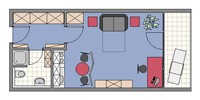 1-Zimmer-Wohnung Typ Schuhkarton als Multifunktionsraum