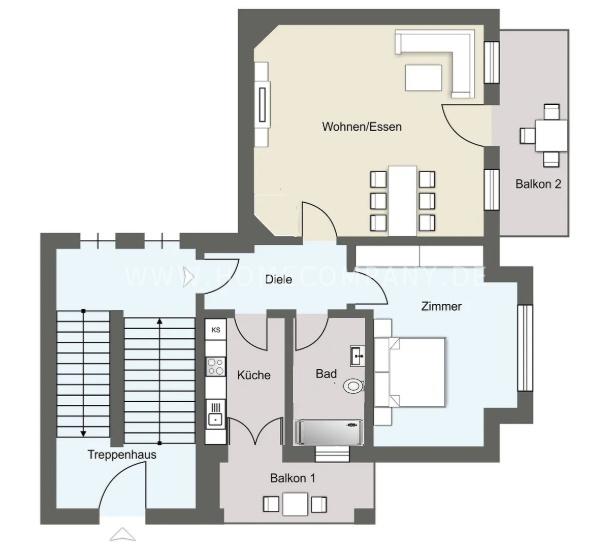 Zentral gelegenes 2-Zimmer-Apartment mit Balkon – Judeichstraße 9, 1099 Dresden – Vorschaubild 17
