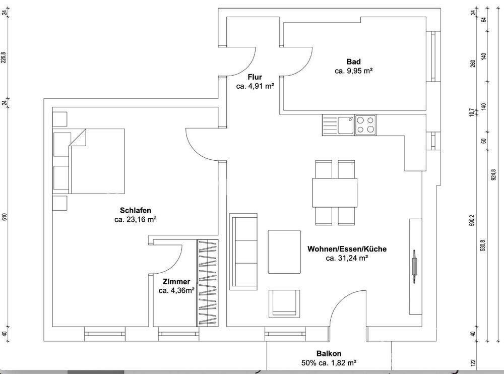 Luxuriöse Möblierte Wohnung in Köln-Südstadt mit toller Lage – 50677 Köln – Vorschaubild 22