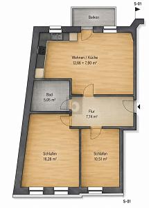 Charmante Wohnung mit Balkon in Toplage – 4315 Leipzig – Vorschaubild 5
