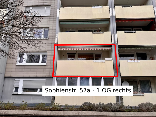 Helle 3-Zimmer-Wohnung mit Balkon ins Grüne – Sophienstraße 57A, 76133 Karlsruhe – Vorschaubild 3