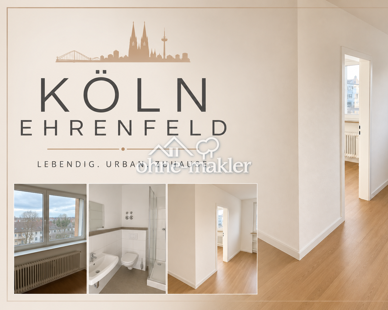 Moderne Eigentumswohnung in Köln-Ehrenfeld, 50825 Köln (Ehrenfeld Bickendorf Neuehrenfeld Ossendorf)