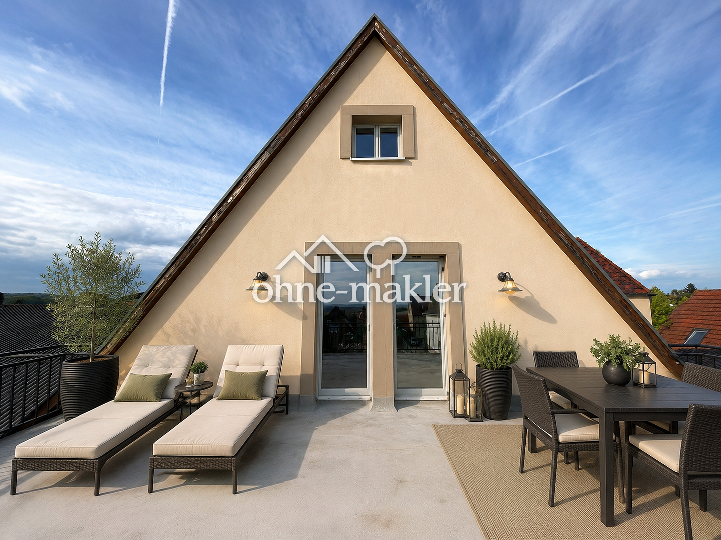 Großzügige Maisonette mit 40m Dachterrasse, 74889 Sinsheim