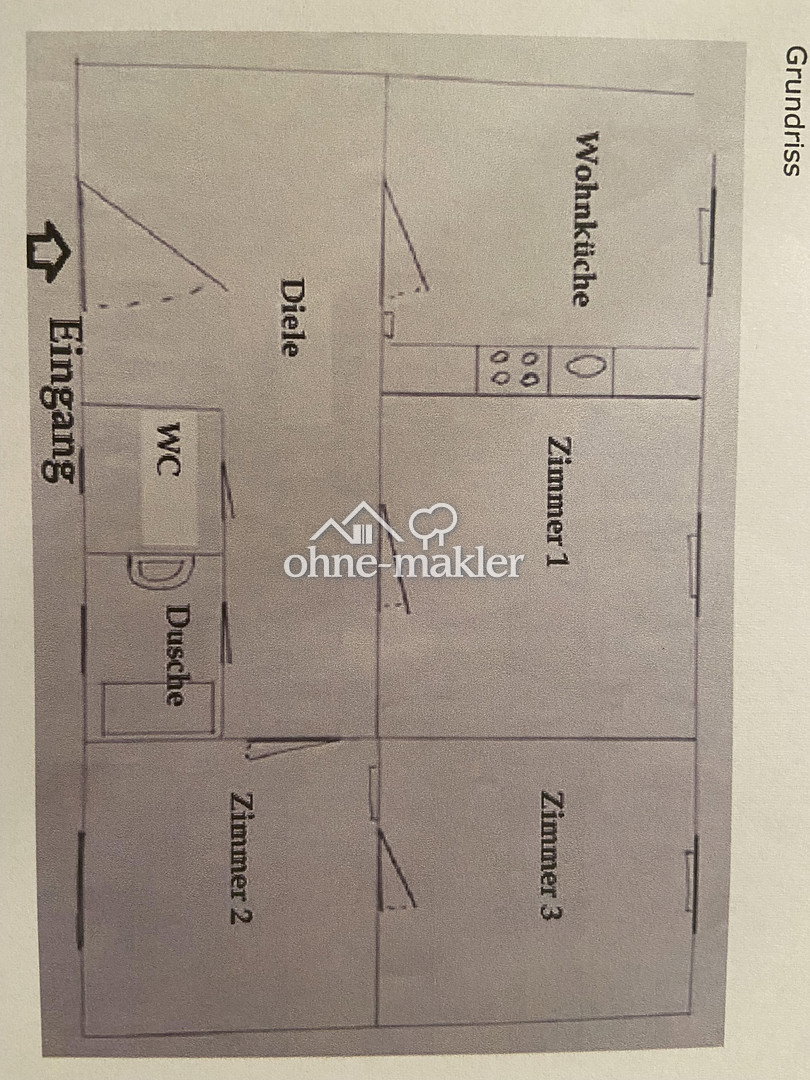 Helle 3-Zimmer-Wohnung in Düsseldorf-Lörick, 40547 Düsseldorf (Lörick Niederkassel Oberkassel)