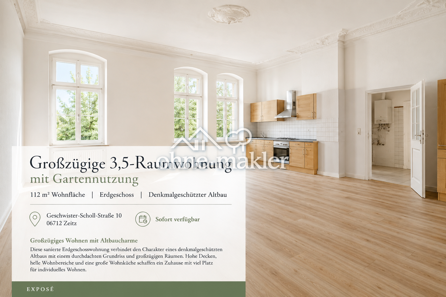 Gartennutzung & ruhige Lage in Zeitz, 6712 Zeitz