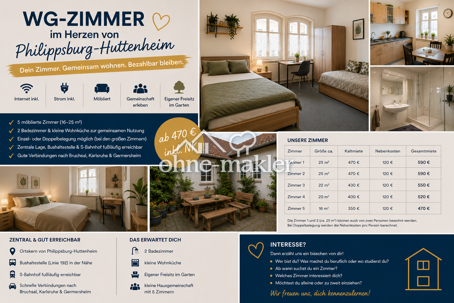 WG-Zimmer in Huttenheim – Dein Rückzugsort, 76661 Philippsburg