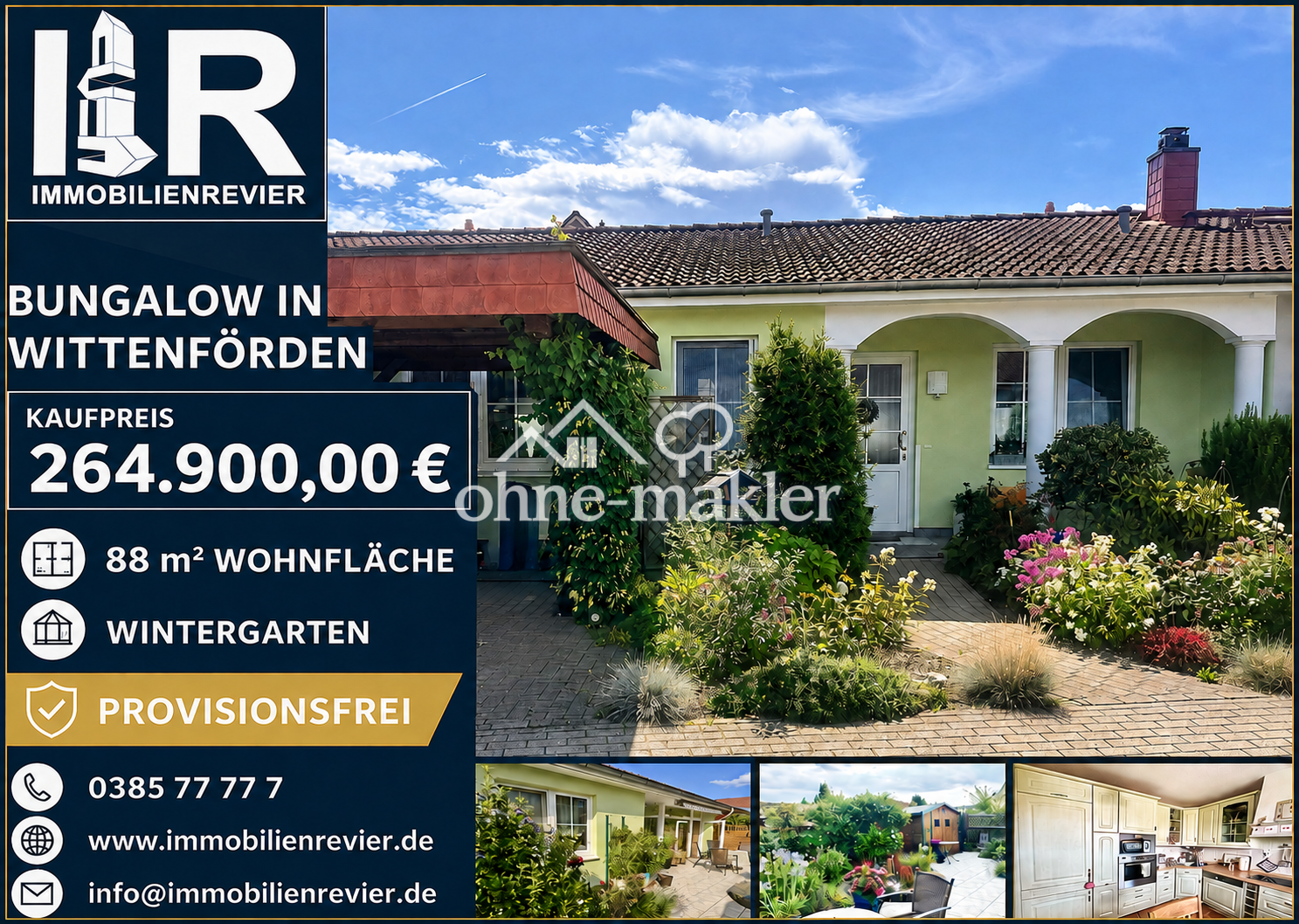 Reihenbungalow in Wittenförden – Wintergarten & Garten, 19073 Wittenförden