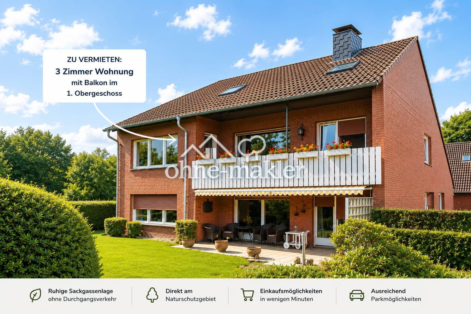 Erstbezug nach Sanierung – Genießen Sie den Balkon, 46149 Oberhausen (Alsfeld Buschhausen Schwarze Heide Stadtmitte Sterkrade-Mitte)