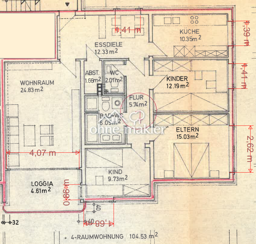 Stilvolle 4-Zimmer Wohnung in Bürgerfelde, 26121 Oldenburg (Oldb) (Bürgerfelde Innenstadt Wechloy)