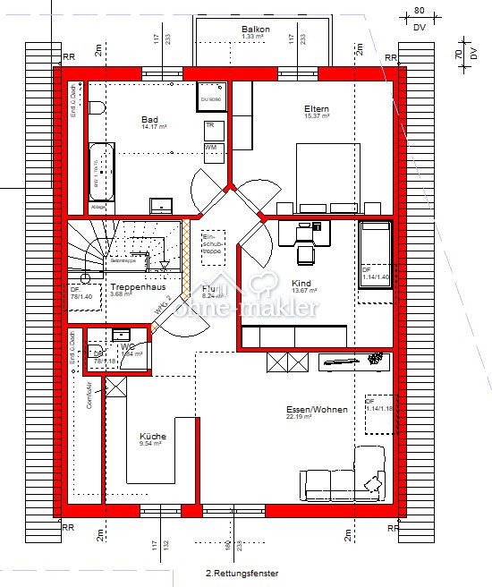 Helle Dachgeschosswohnung in ruhiger Lage, 77731 Willstätt