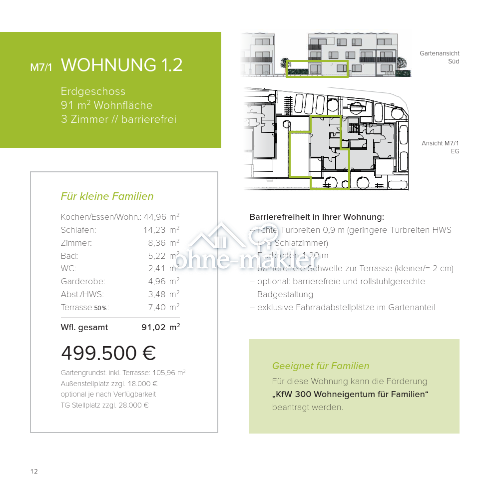 Erdgeschosswohnung mit Gartenanteil in Langenau, 89129 Langenau