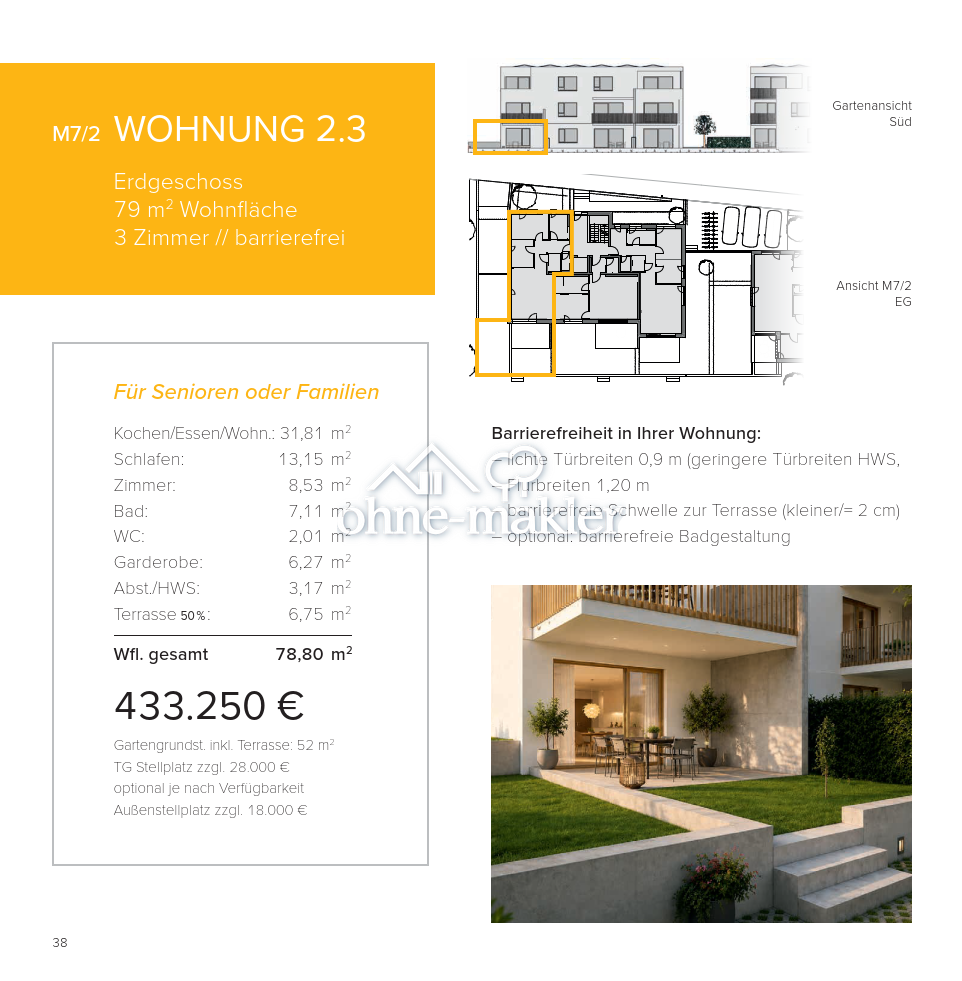 Erdgeschosswohnung mit Gartenanteil in Langenau, 89129 Langenau