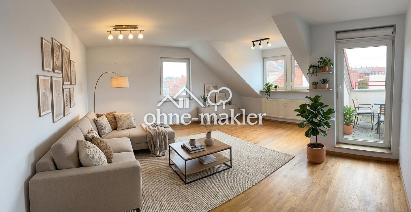 Dachgeschosswohnung in ruhiger Lage, Nähe Bahnhof, 90763 Fürth (Südstadt Weikershof)