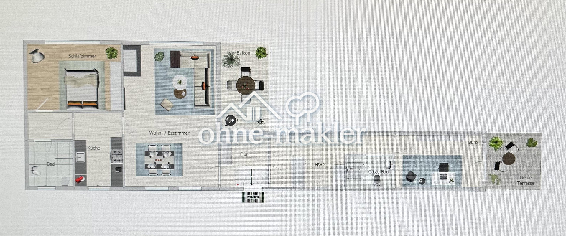 Helle 3-Zimmer-Wohnung in Achim-Uphusen, 28832 Achim