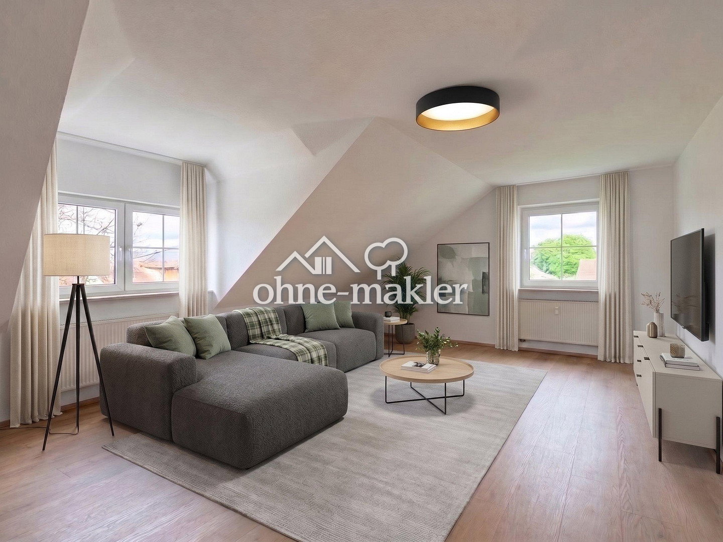 Dachgeschosswohnung mit Balkon & Garage – provisionsfrei, 87656 Germaringen