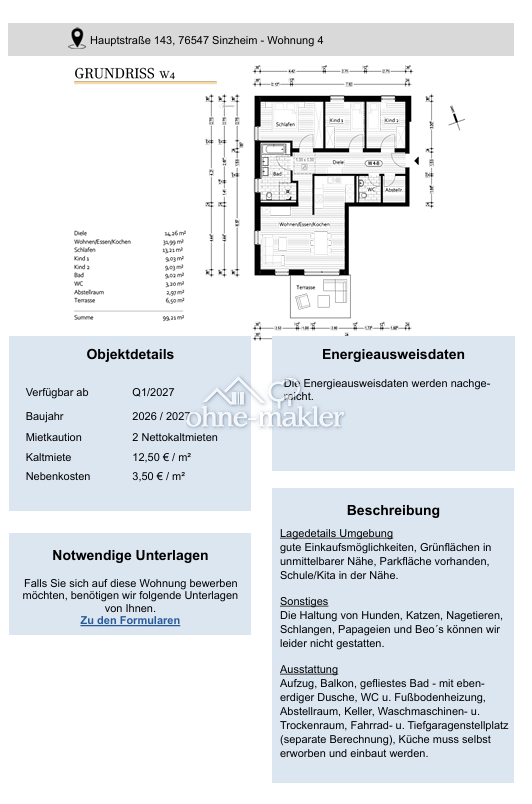 Neubau in Sinzheim Ideal für Familien, 76547 Sinzheim
