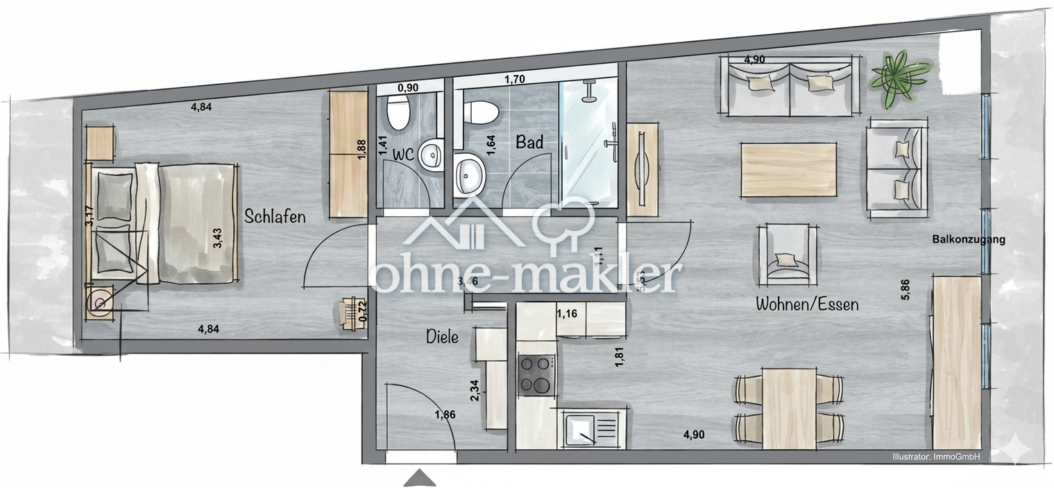 Zentraler Aufzug-Zimmer mit Panoramablick, 53604 Bad Honnef