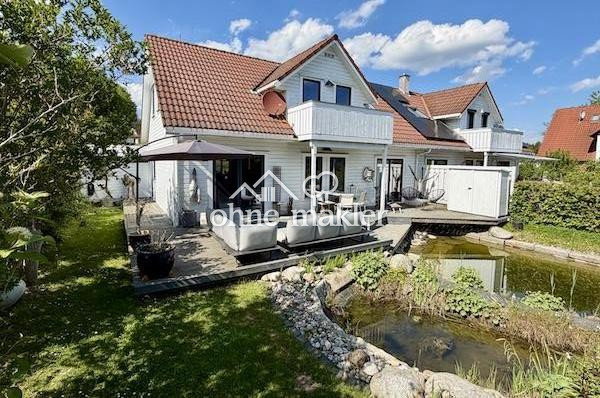 Charmantes norwegisches Holzhaus mit Schwimmteich, 85302 Gerolsbach
