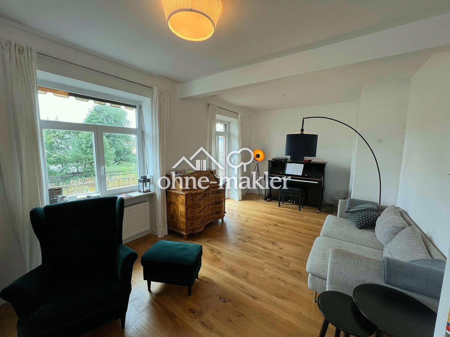 Lichtdurchflutete Altbauwohnung – Gartenblick Kamin, 86152 Augsburg (Innenstadt)