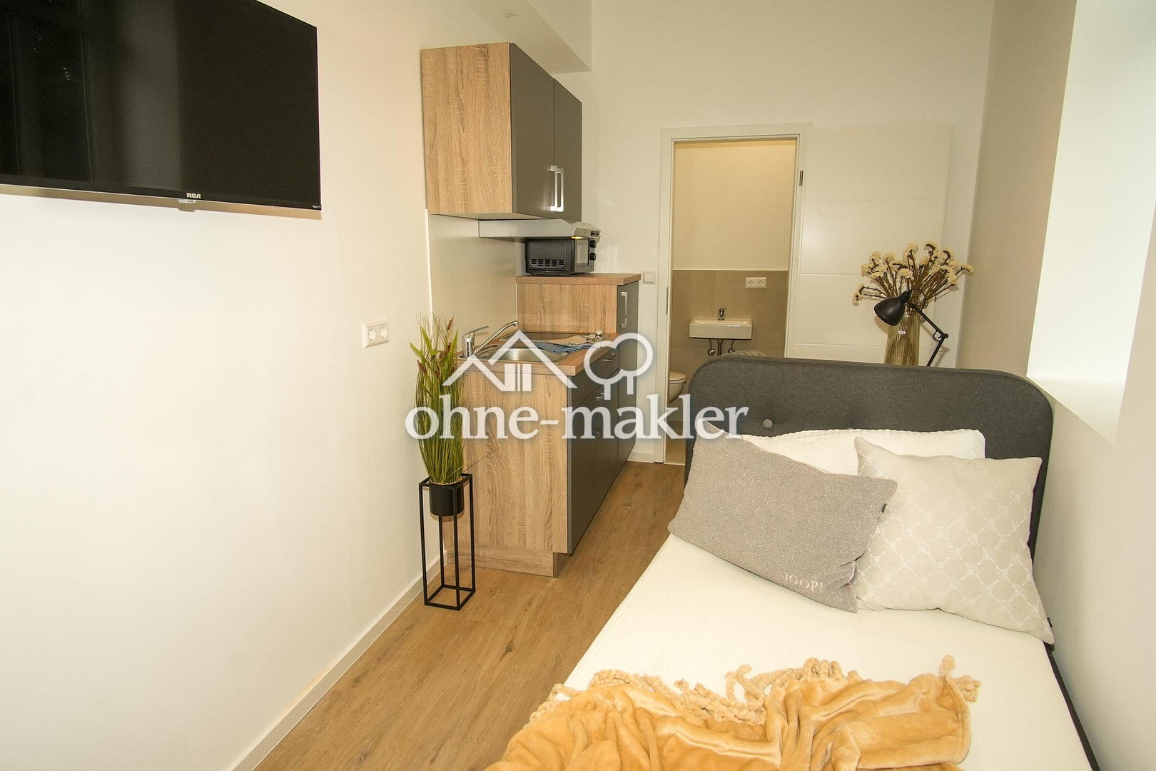 Möbliertes Mini-Apartment mit Einbauküche – ALL-IN-Miete, 76227 Karlsruhe (Durlach Hohenwettersbach Stupferich)