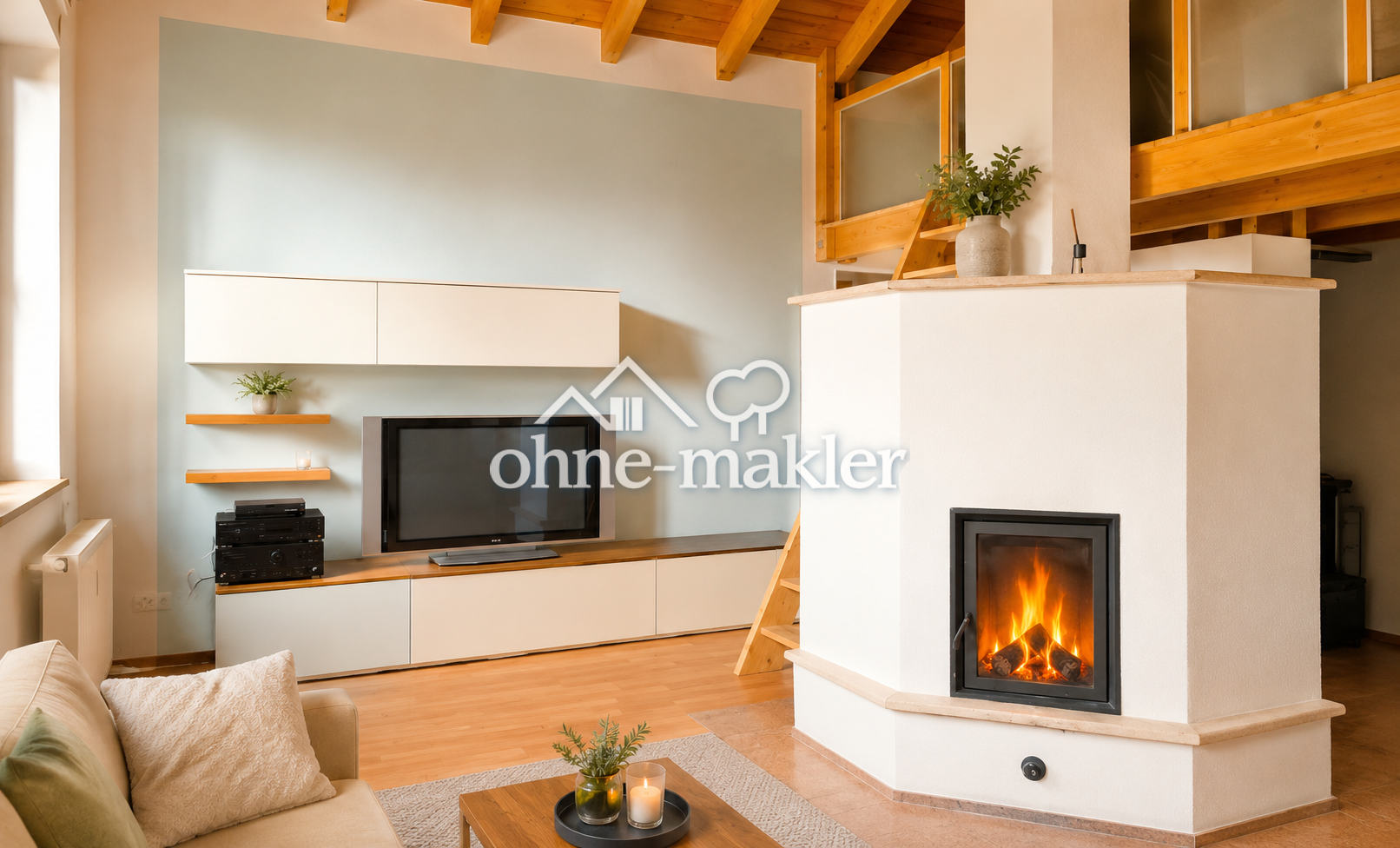 Exklusive Dachgeschosswohnung mit Galerie und Kamin, 82377 Penzberg