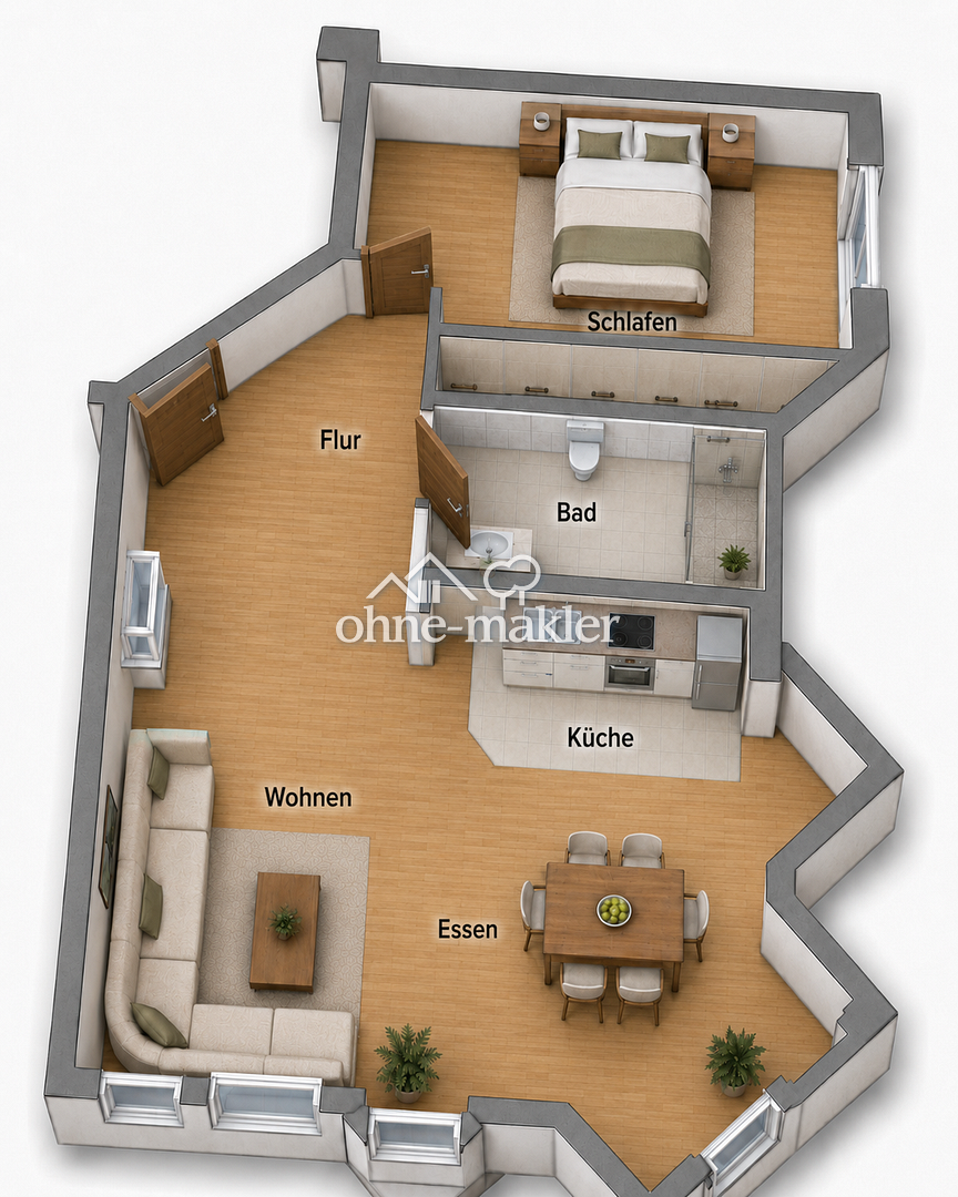 Zentraler Aufzughaus mit Balkon – Ideal für Paare oder WG, 67065 Ludwigshafen am Rhein (Gartenstadt Maudach Mundenheim Rheingönheim West)
