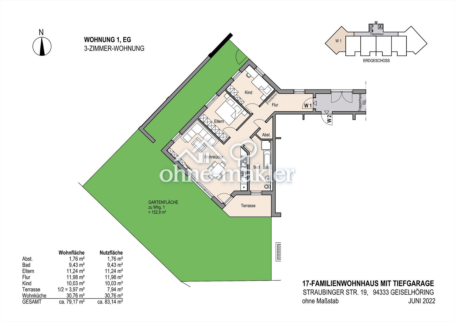 Neubau 2024 mit großem Garten, 94333 Geiselhöring