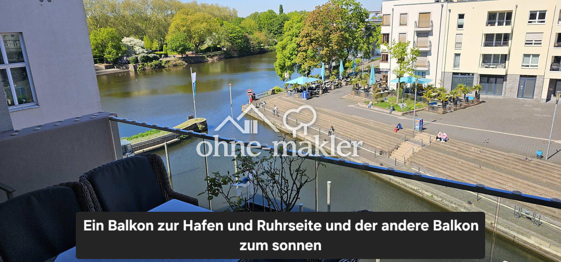 Promenadenwohnung mit Hafenblick – Traumlage, 45468 Mülheim an der Ruhr (Eppinghofen Holthausen Mitte Mitte-Ost)