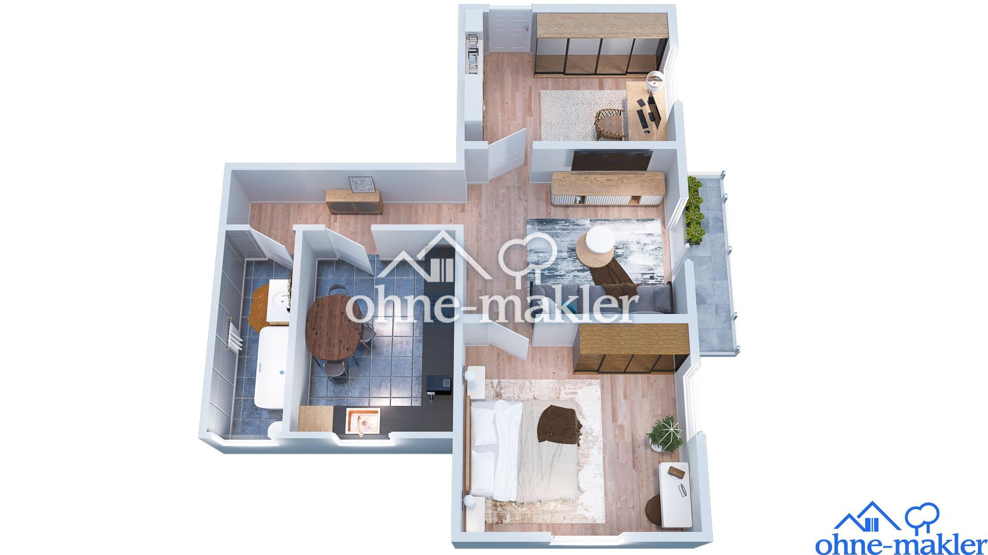 Helle Wohnung mit Dielenböden im Süden von Bad Kreuznach, 55543 Bad Kreuznach