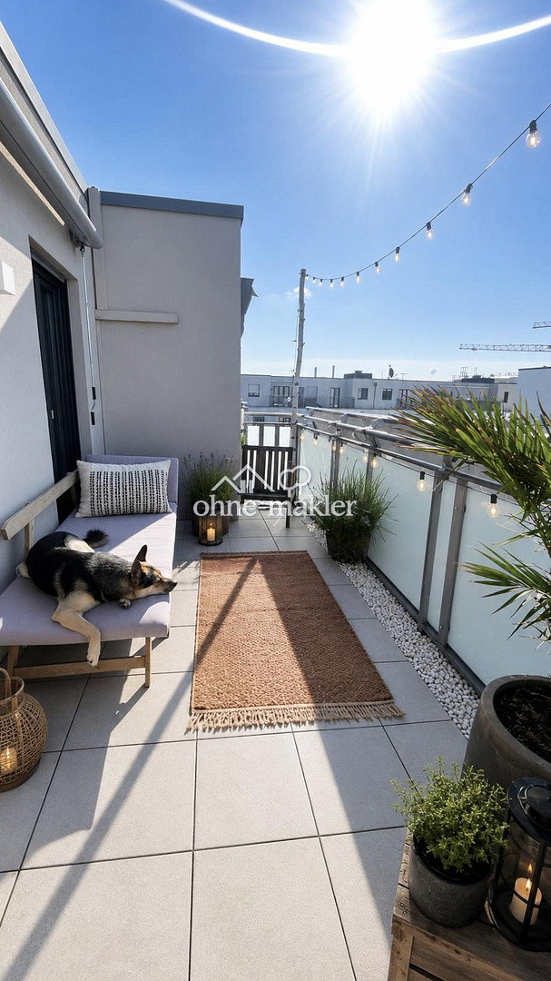 Großzügige Dachterrasse Ruhe in Frankfurts Gallus, 60326 Frankfurt am Main (Gallus Griesheim)