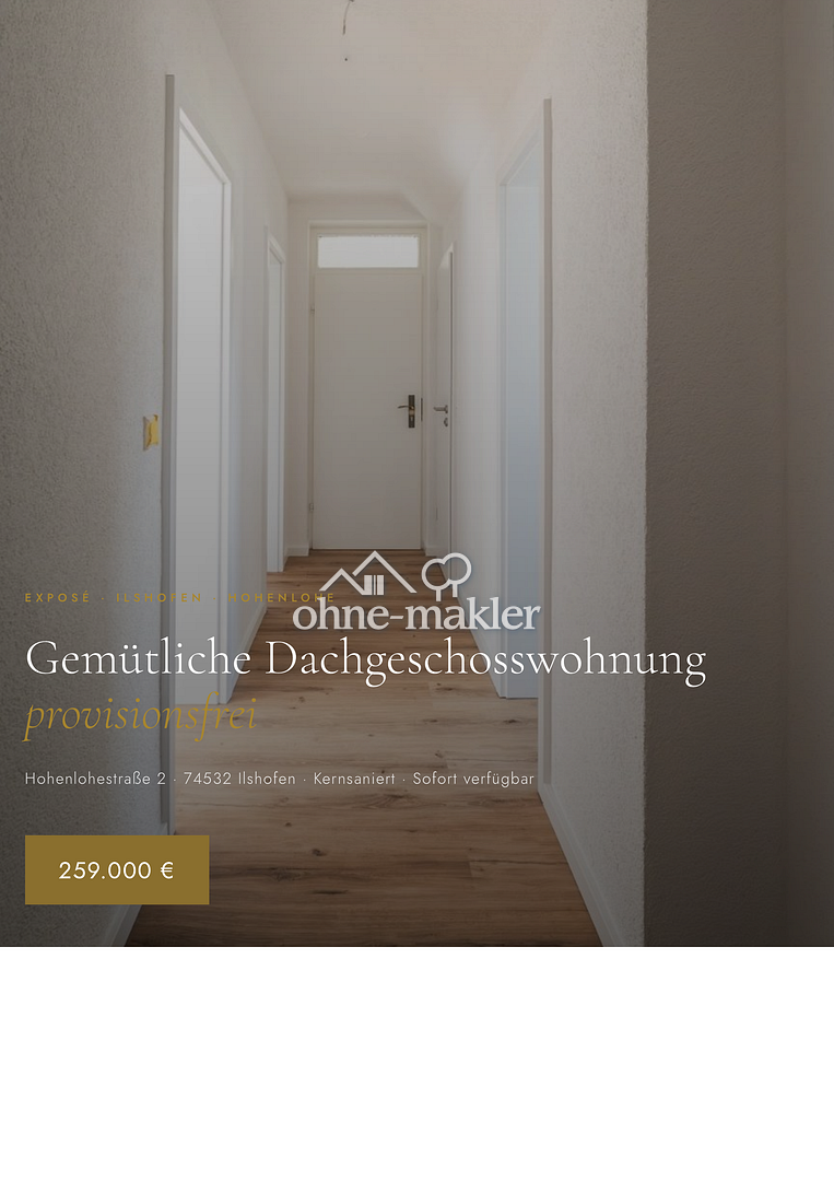 Gemütliche Dachgeschosswohnung - Ruhe Ausblick, 74532 Ilshofen