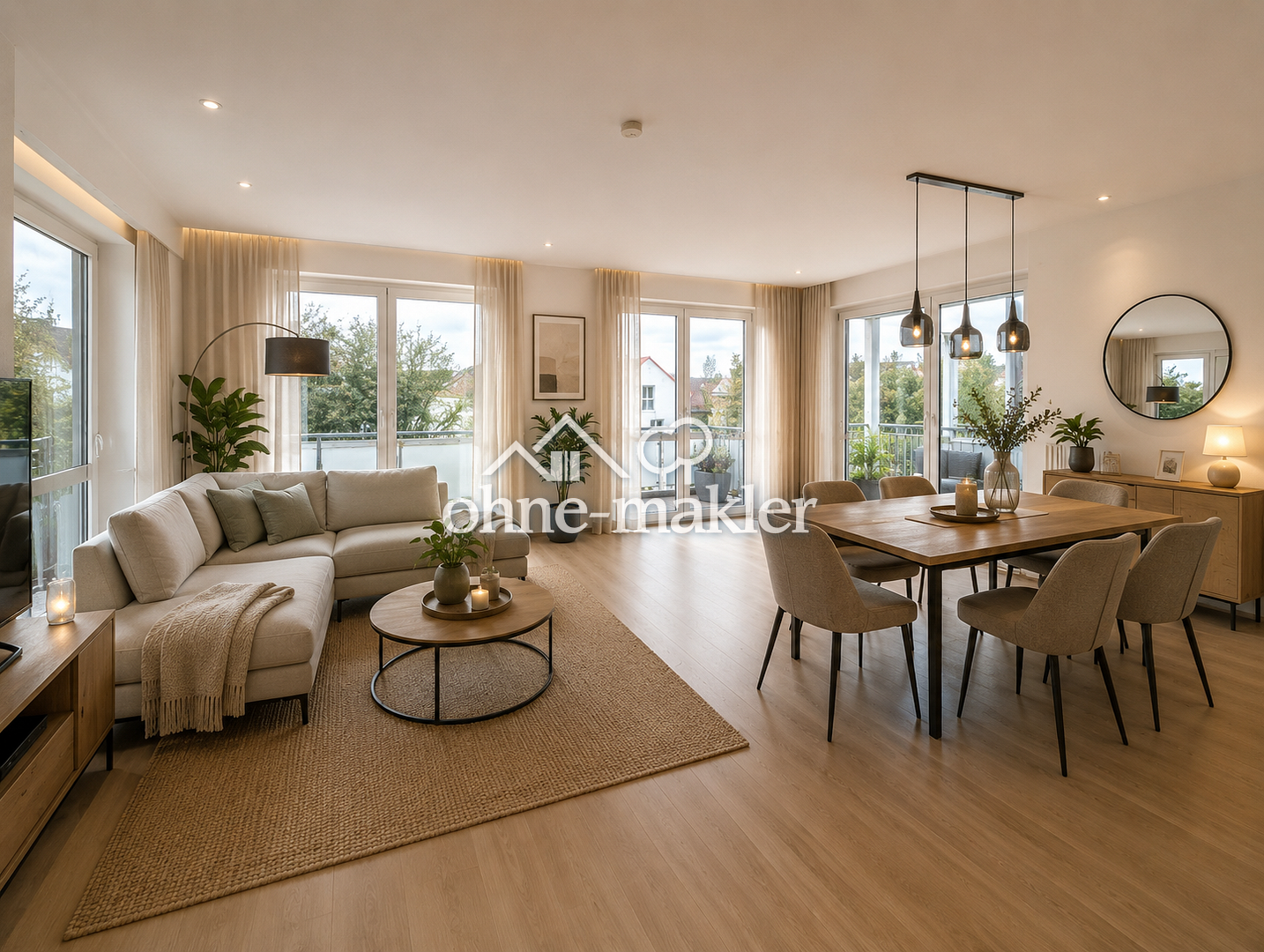 Modernes 3-Zimmer-Appartement mit XXL-Balkon, 86415 Mering