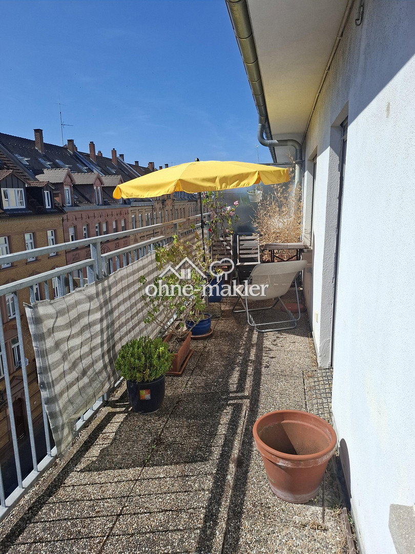 Dachterrasse und Balkon – idyllisch in der Oststadt, 76131 Karlsruhe