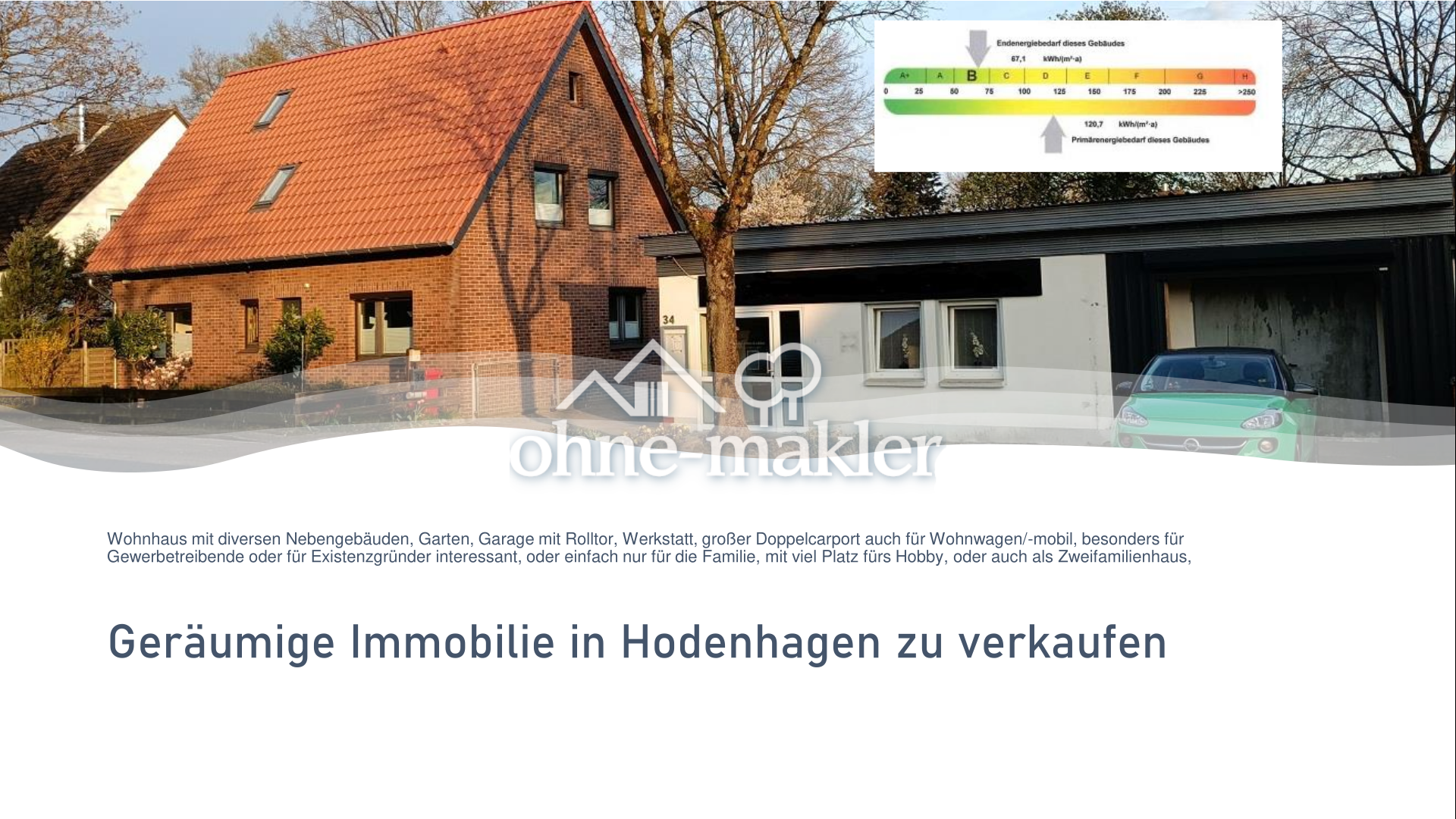 Einfamilienhaus mit Gewerbe-Möglichkeiten in Hodenhagen, 29693 Hodenhagen