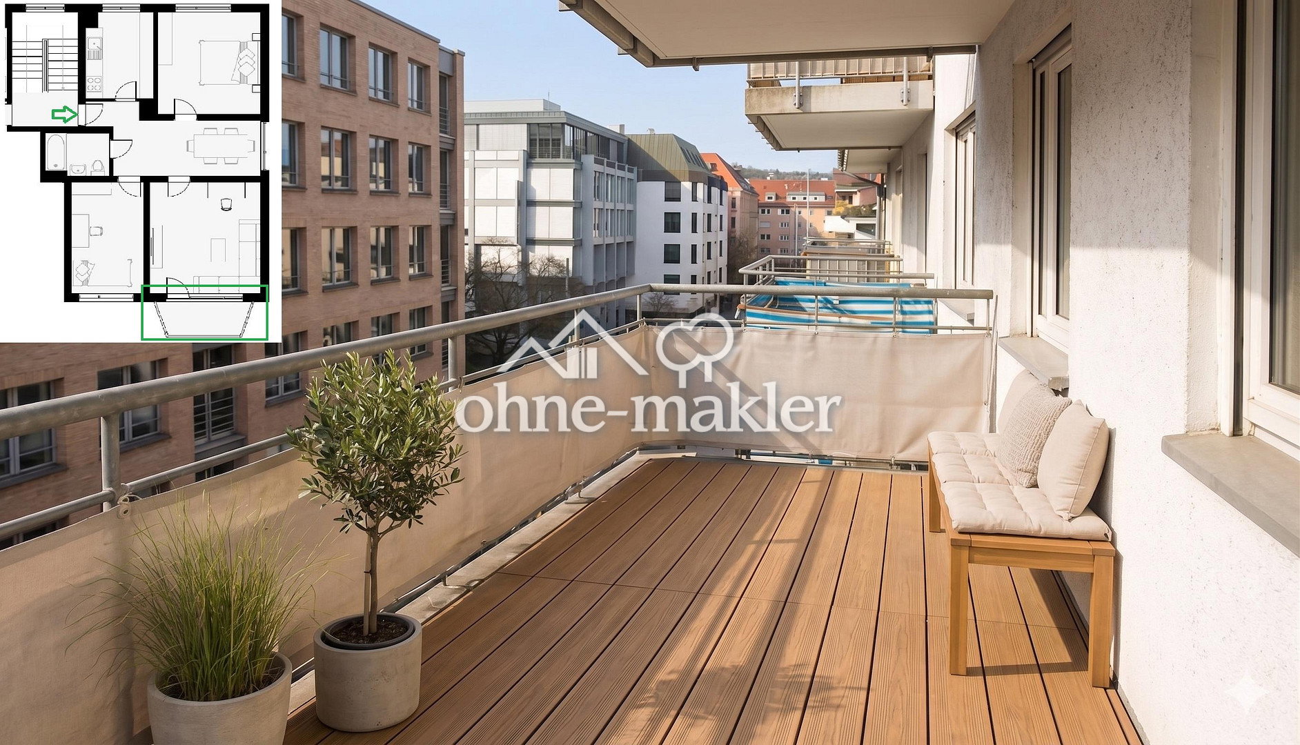 Großzügige 3-Zimmer-Wohnung in Toplage Stuttgart-West, 70178 Stuttgart (Mitte Süd West)