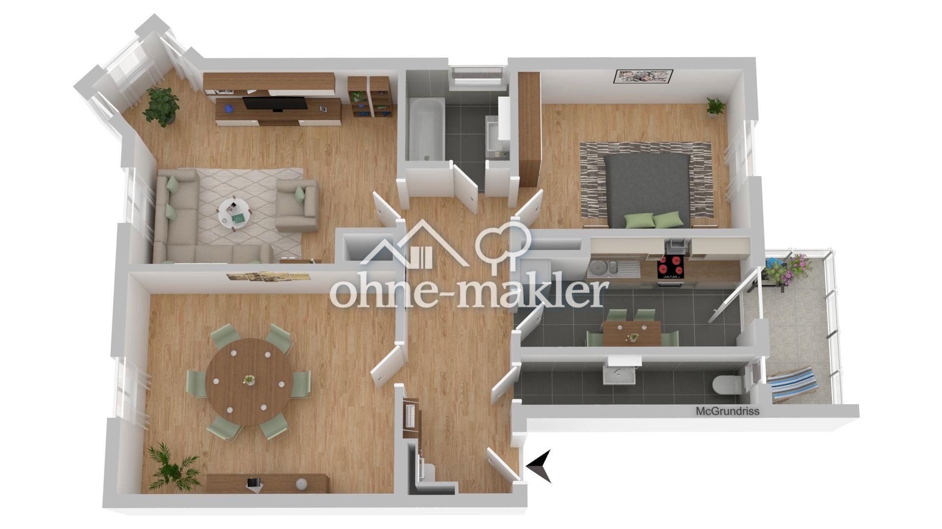 Altbauwohnung mit Balkon in Zentrum von Haidhausen, 81667 München (Au-Haidhausen)