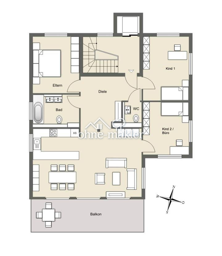 Exklusive 4-Zimmer-Wohnung in Kornwestheim, 70806 Kornwestheim