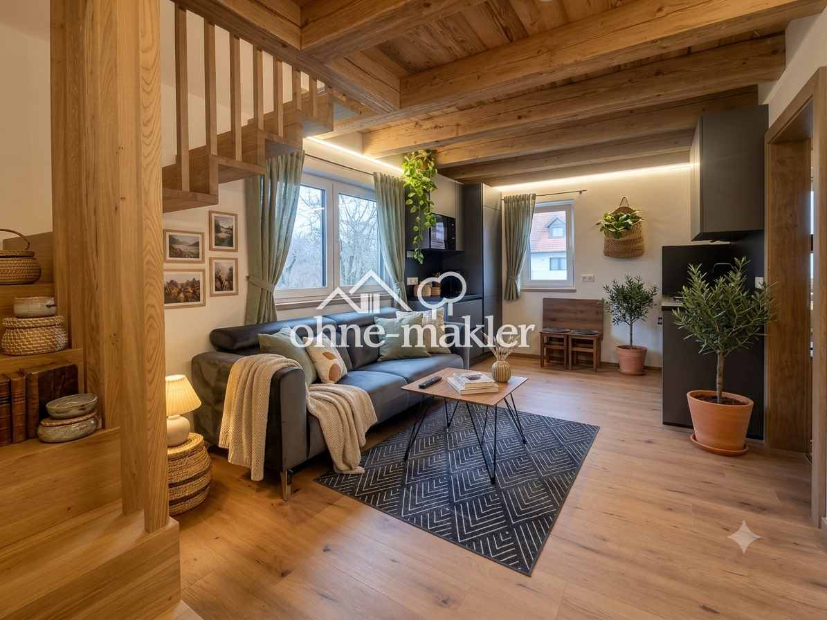 Komplett möbliertes Chalet-Stil Dachstudio in Eching, 85386 Eching