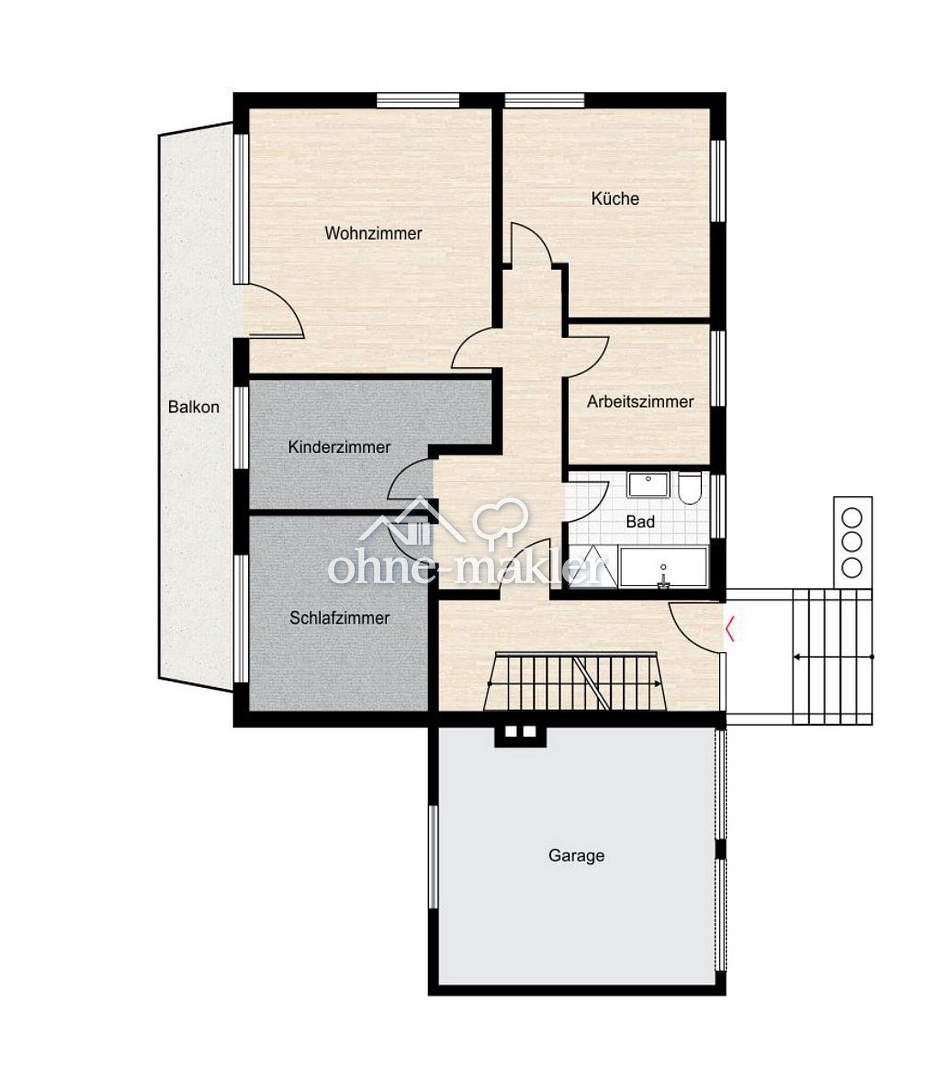 Großzügige 4-Zimmer-Wohnung mit Balkon, 31162 Bad Salzdetfurth