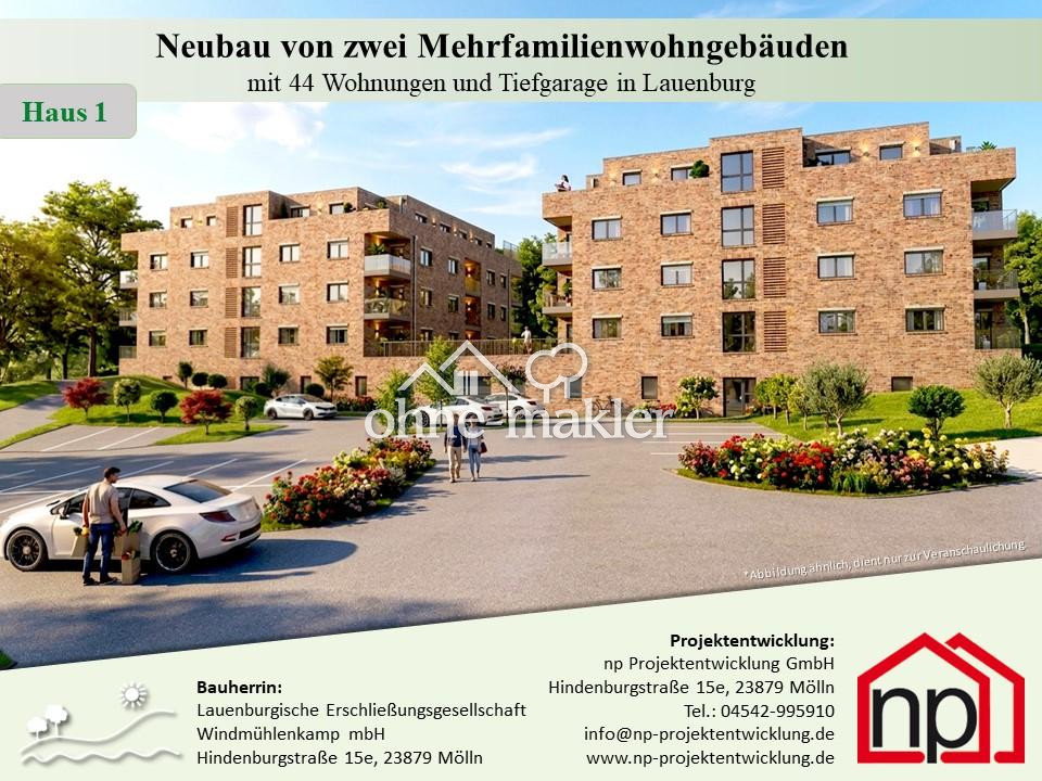 Moderne Neubau-Eigentumswohnung mit Balkon in Lauenburg/Elbe, 21481 Lauenburg/Elbe