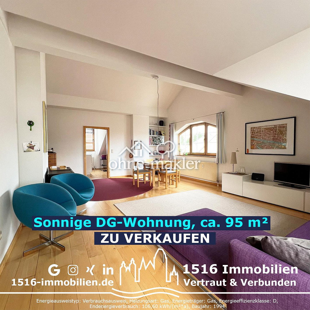 Sonniger Balkon, gepflegte 3-Zimmer-WG in Ingolstadt-Südwest, 85051 Ingolstadt