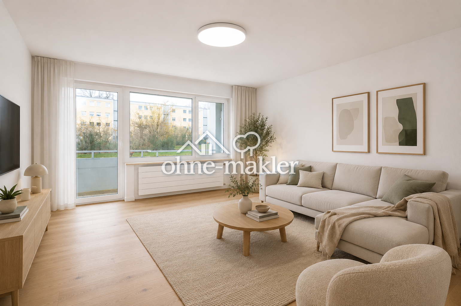 Helle 3-Zimmer-Wohnung mit Sonnenbalkon in Bogenhausen-Denning, 81927 München (Bogenhausen)