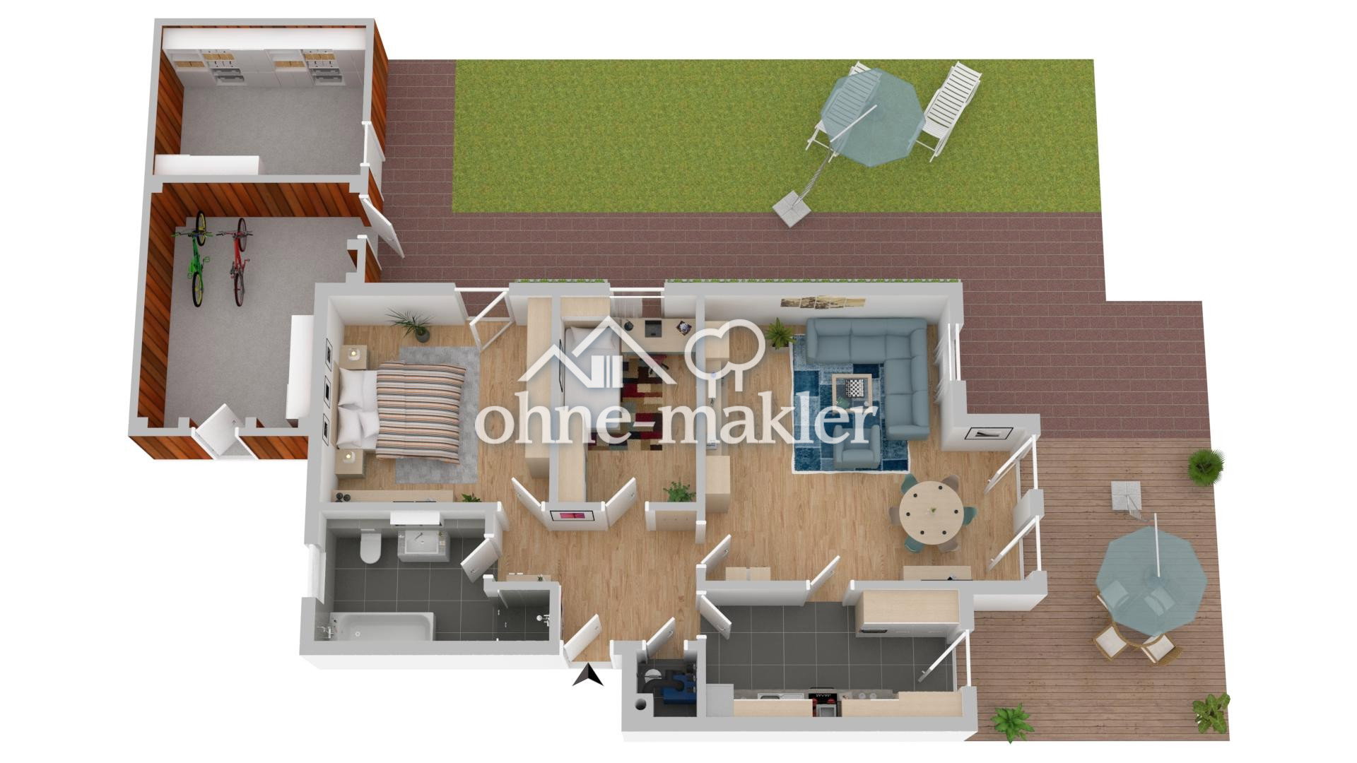 Große Terrasse eigener Garten – perfekt für Familien, 48529 Nordhorn