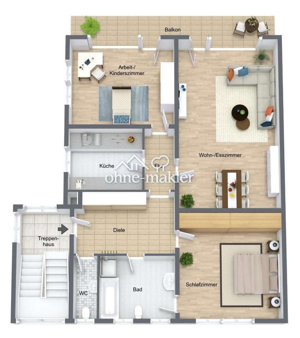 Schifferstadt Renovierte 3-Zimmer Wohnung mit Balkon, 67105 Schifferstadt