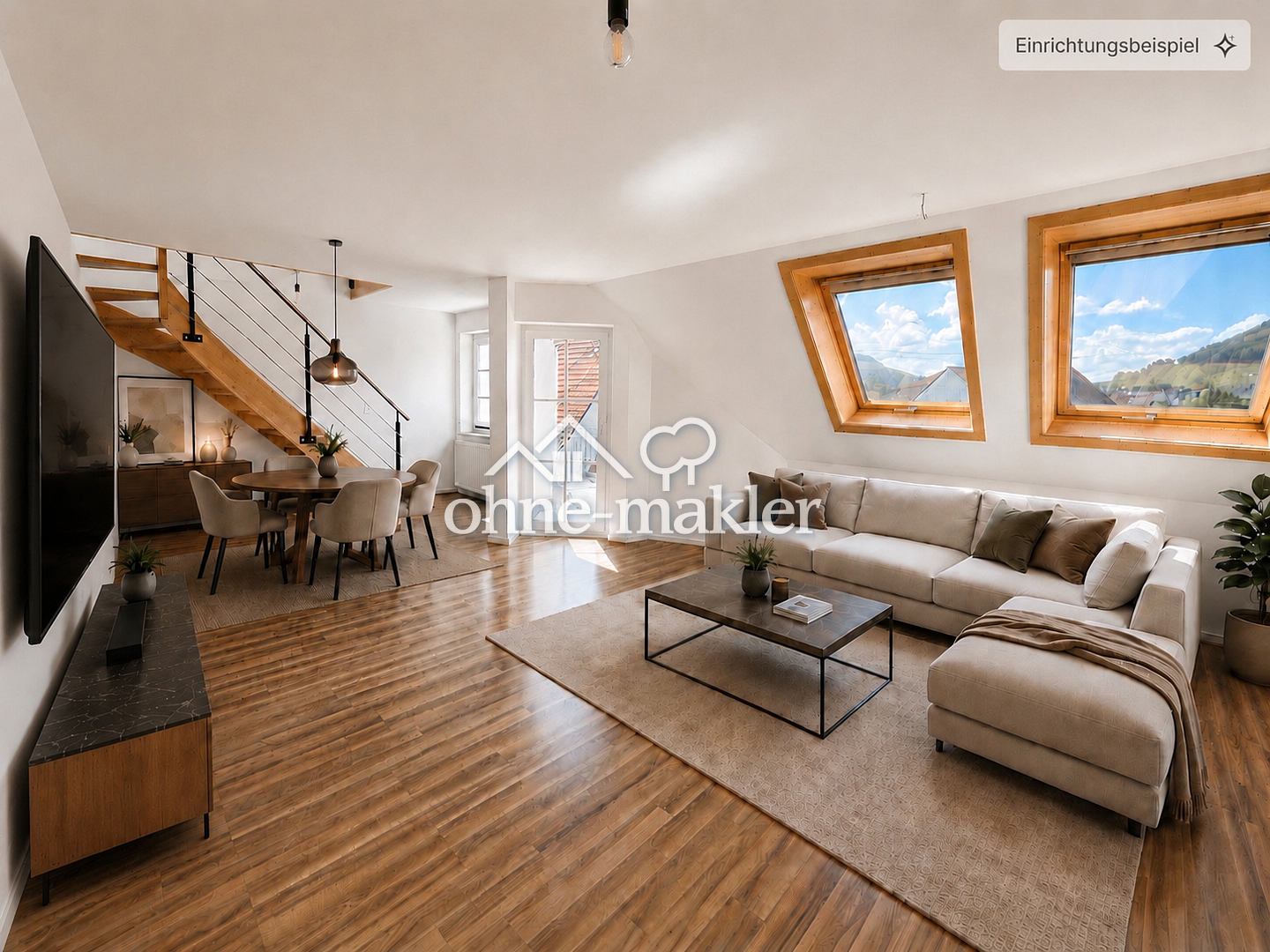 Modernisierte DG-Maisonette mit Balkon und Stellplatz, 72459 Albstadt