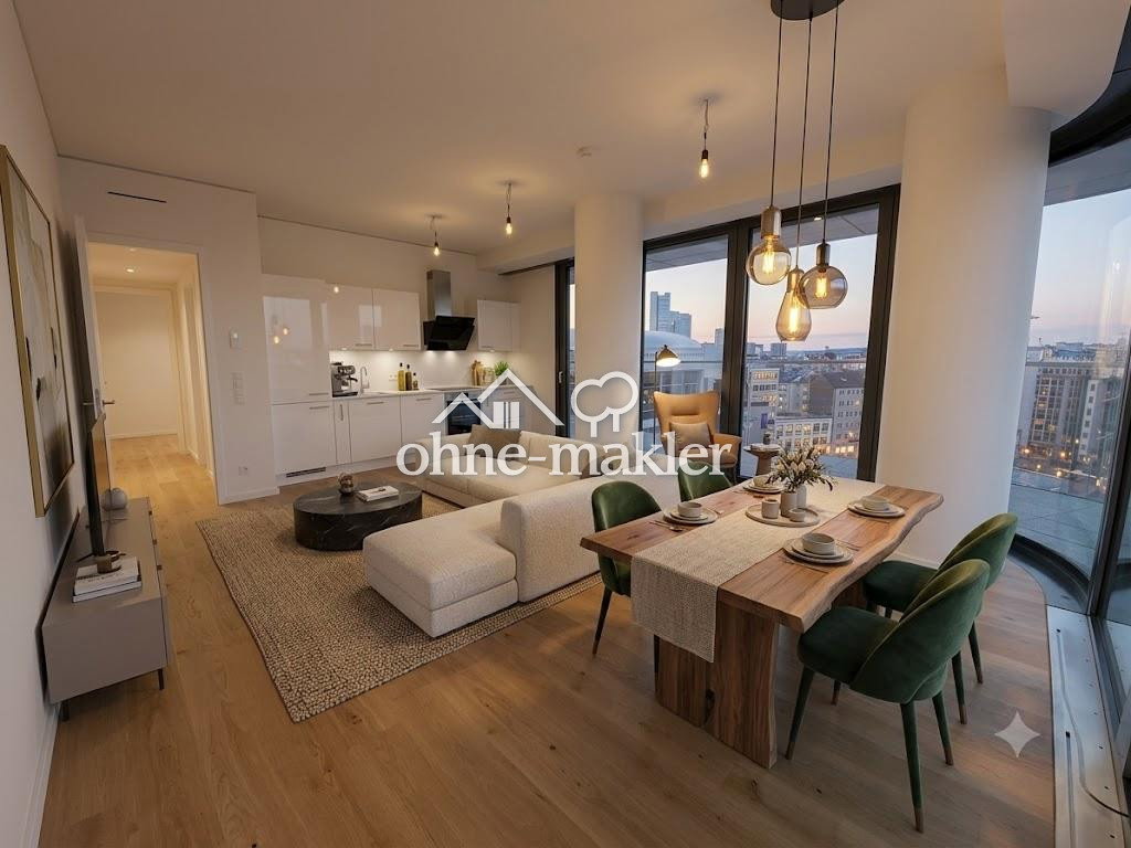Luxuriöse 4-Zimmer-Wohnung im Grand Tower, 60327 Frankfurt am Main (Gallus Gutleutviertel Westend-Süd)