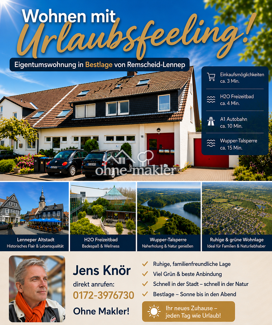 Wintergarten und großer Garten in zentraler Lage, 42897 Remscheid (Lennep)
