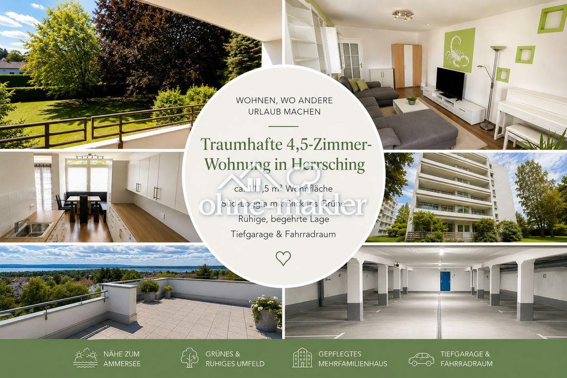 Großzügige 4,5-Zi-Wohnung mit Parkanlageblick, 82211 Herrsching a. Ammersee